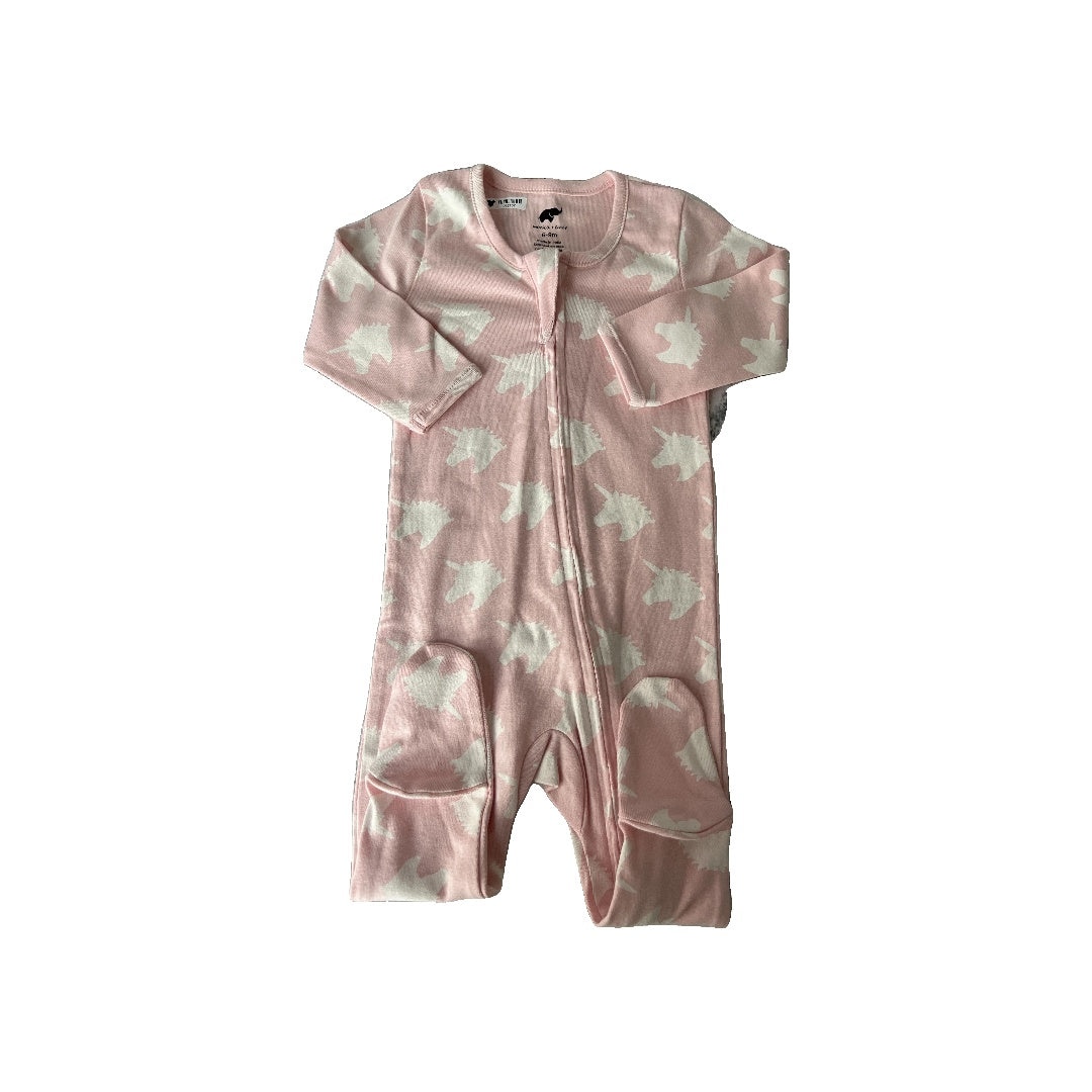 Monica + Andy Girls pink | Unicorns Pajamas Size: 6-9 months pink | Unicorns