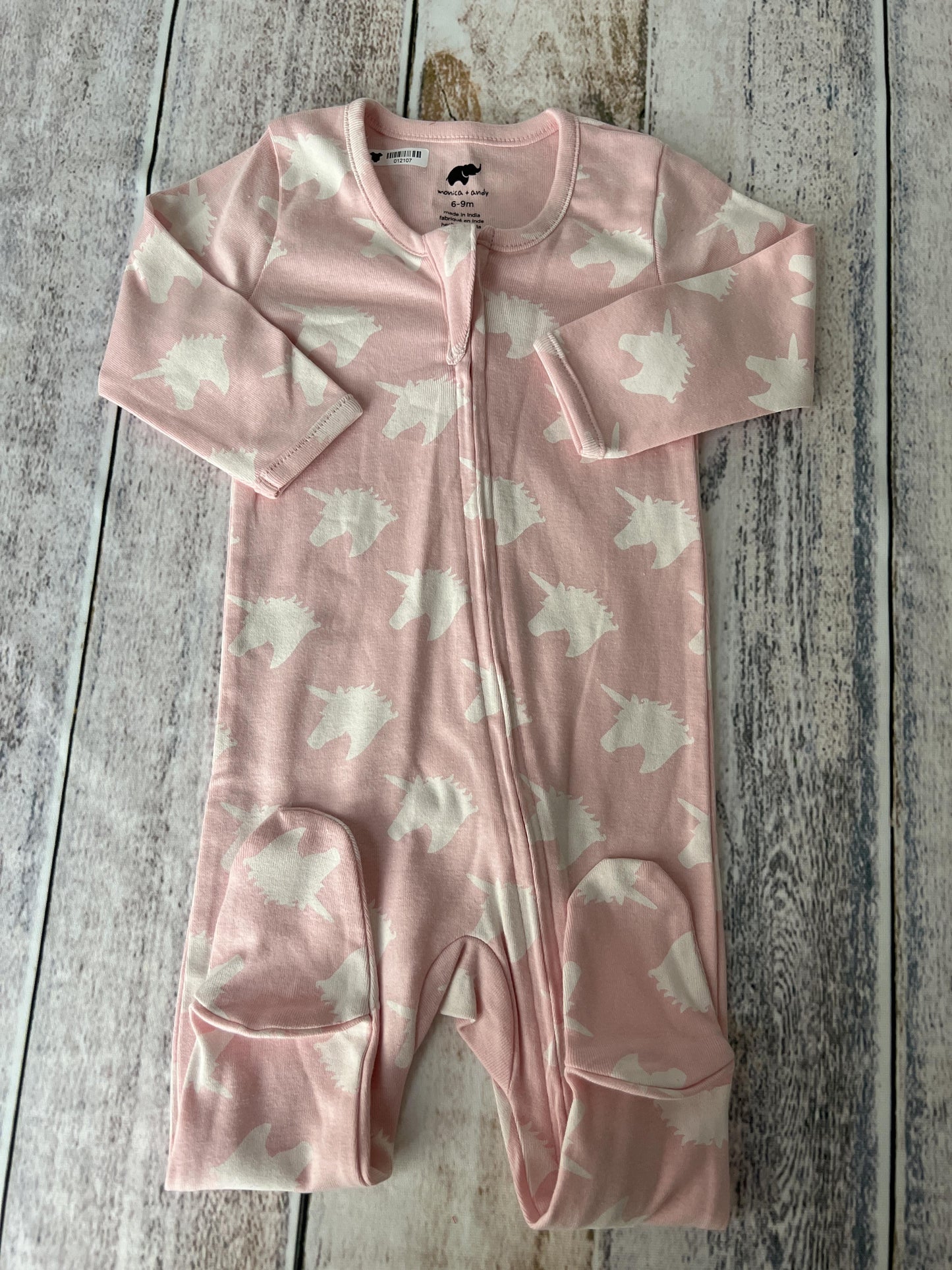 Monica + Andy Girls pink | Unicorns Pajamas Size: 6-9 months pink | Unicorns
