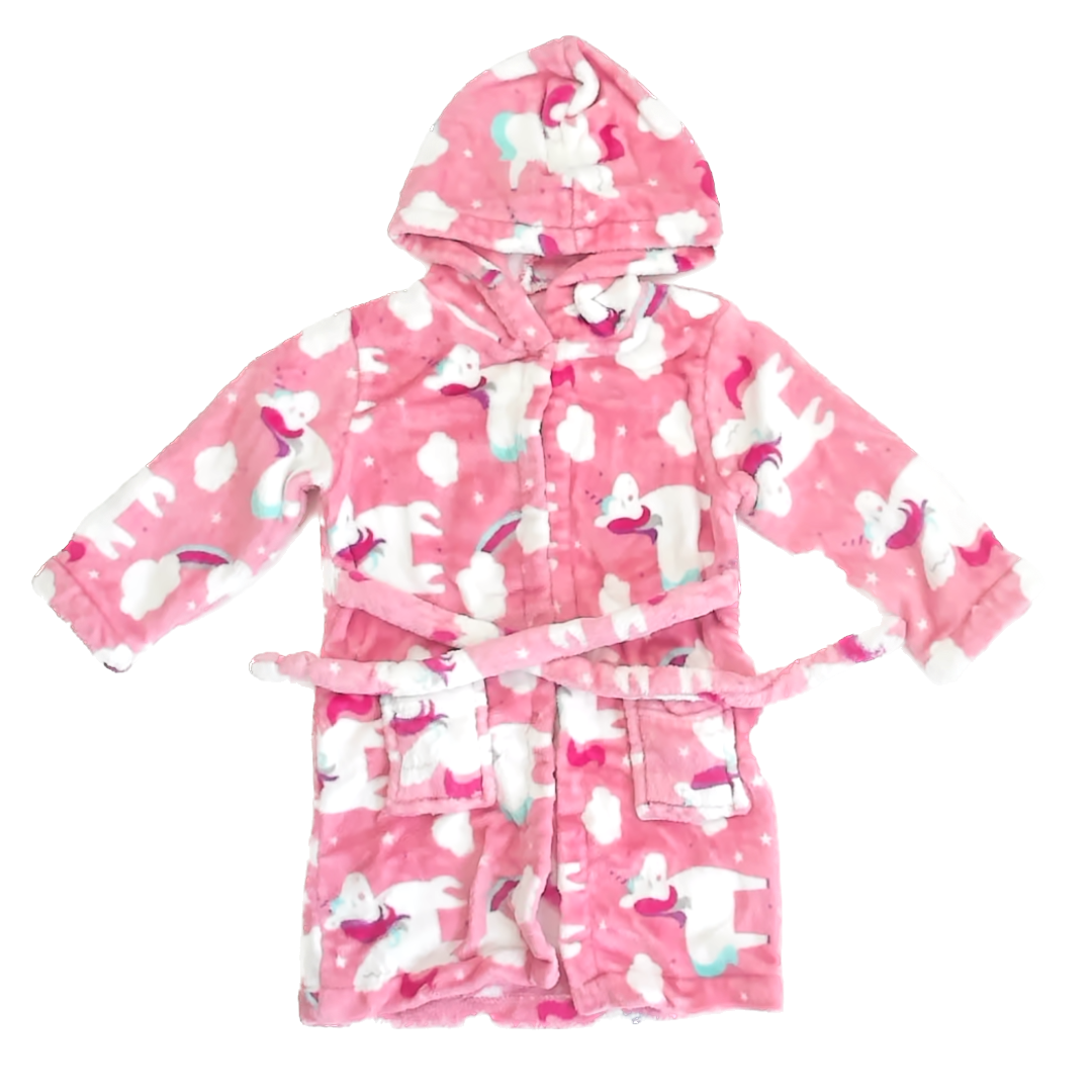 Unknown Girls Pink Unicorns Bathrobe Size: 4-5T Pink Unicorns
