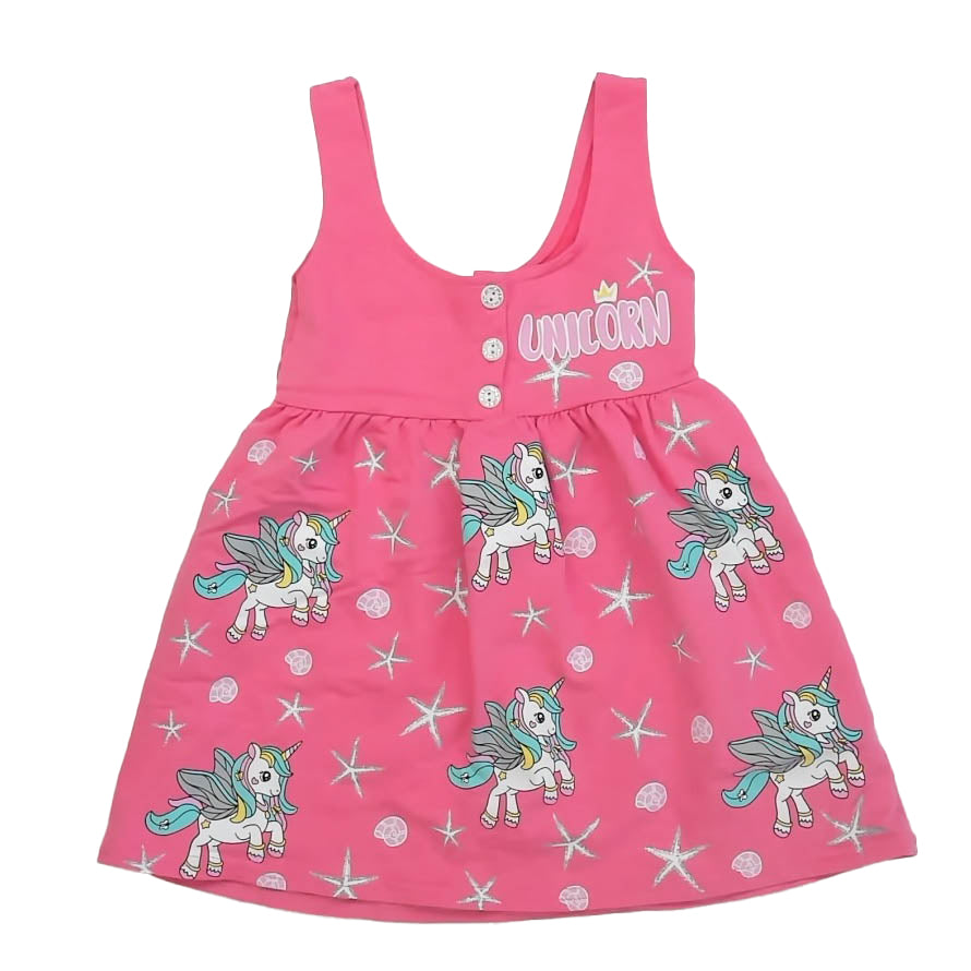 Unknown Brand Girls Pink Unicorns Dress Size: 2-3T Pink Unicorns