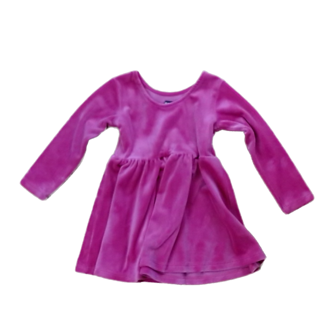 Tea Collection Girls Pink Velvet Dress Size: 2T Pink Velvet