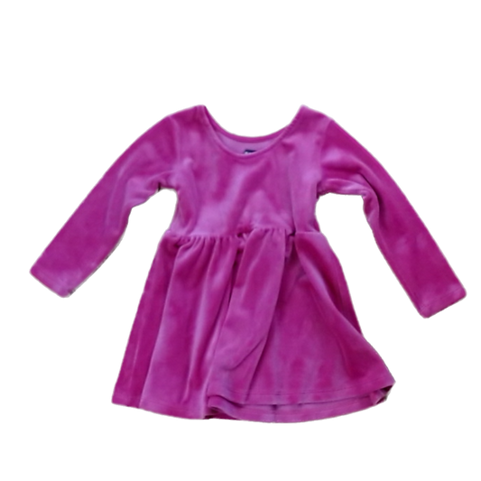 Tea Collection Girls Pink Velvet Dress Size: 2T Pink Velvet