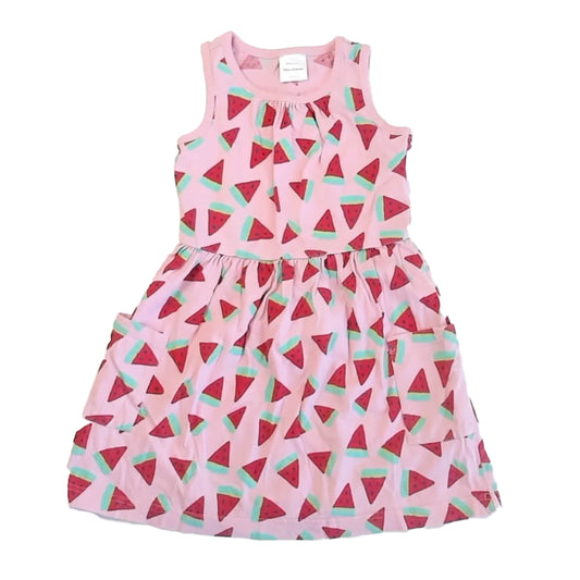 Hanna Andersson Girls Pink Watermelon Dress Size: 5T Pink Watermelon
