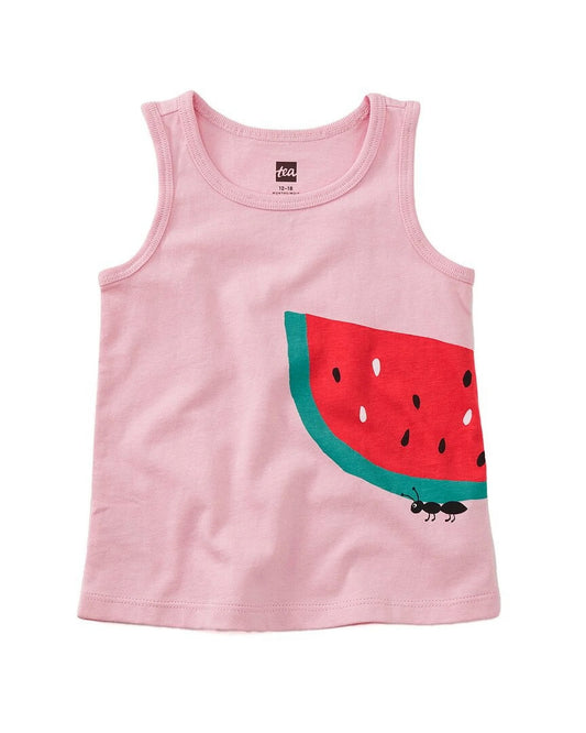 Tea Collection Girls Pink Watermelon Tank Top Size: 9-12 Months Pink Watermelon
