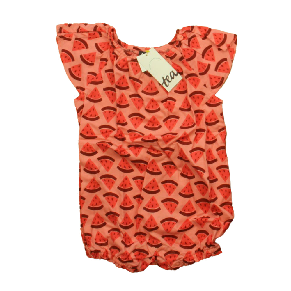 Tea Collection Girls Pink Watermelons Romper Size: 12-18 Months Pink Watermelons