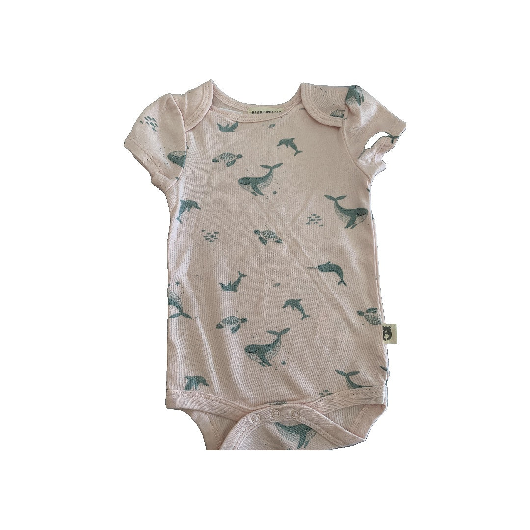 Rabbit Bear Girls pink | whales | Sea Animals Onesie Size: 6-9 months pink | whales | Sea Animals
