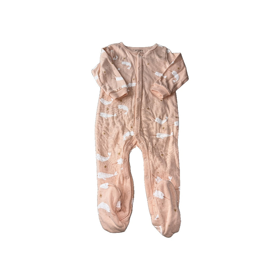 Petit Lemi Girls pink | whales Pajamas Size: 9 months pink | whales