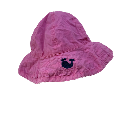 Pottery Barn Kids Girls Pink Whales Sun Hat Size: 12-24 Months Pink Whales