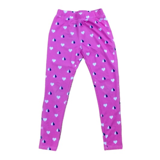 Rockets Of Awesome Girls Pink | White and Navy Hearts Pants Size: 4T-5T Pink | White and Navy Hearts