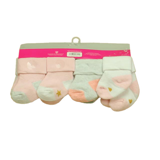 Vince Camuto Girls Pink | White | Aqua Socks Size: 12-18 Months