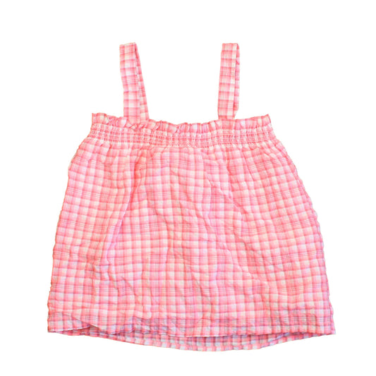 Rockets Of Awesome Girls Pink | White | Checks Blouse Size: 10 Years