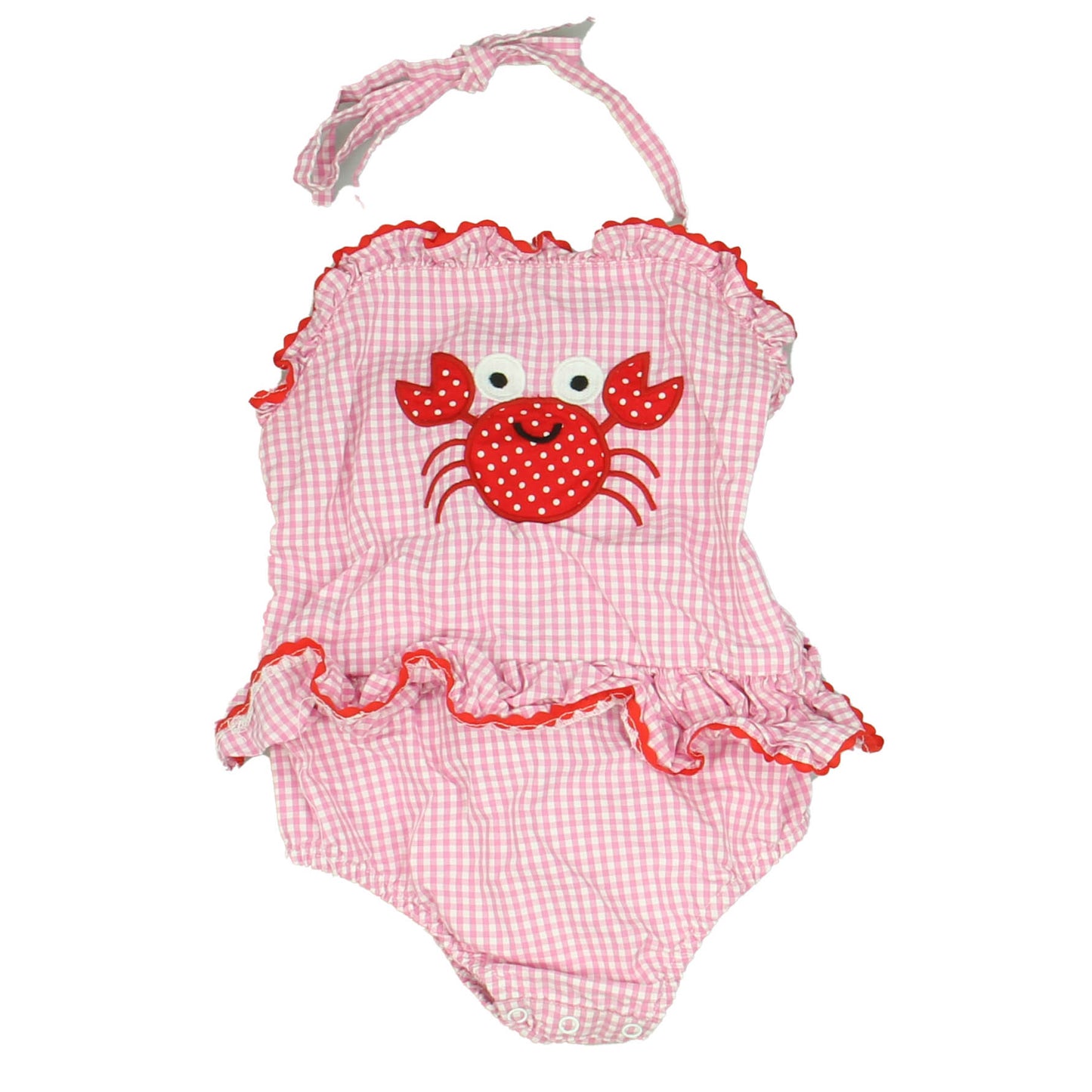 Lil Cactus Girls Pink | White | Crab Romper Size: 18-24 Months Pink | White | Crab