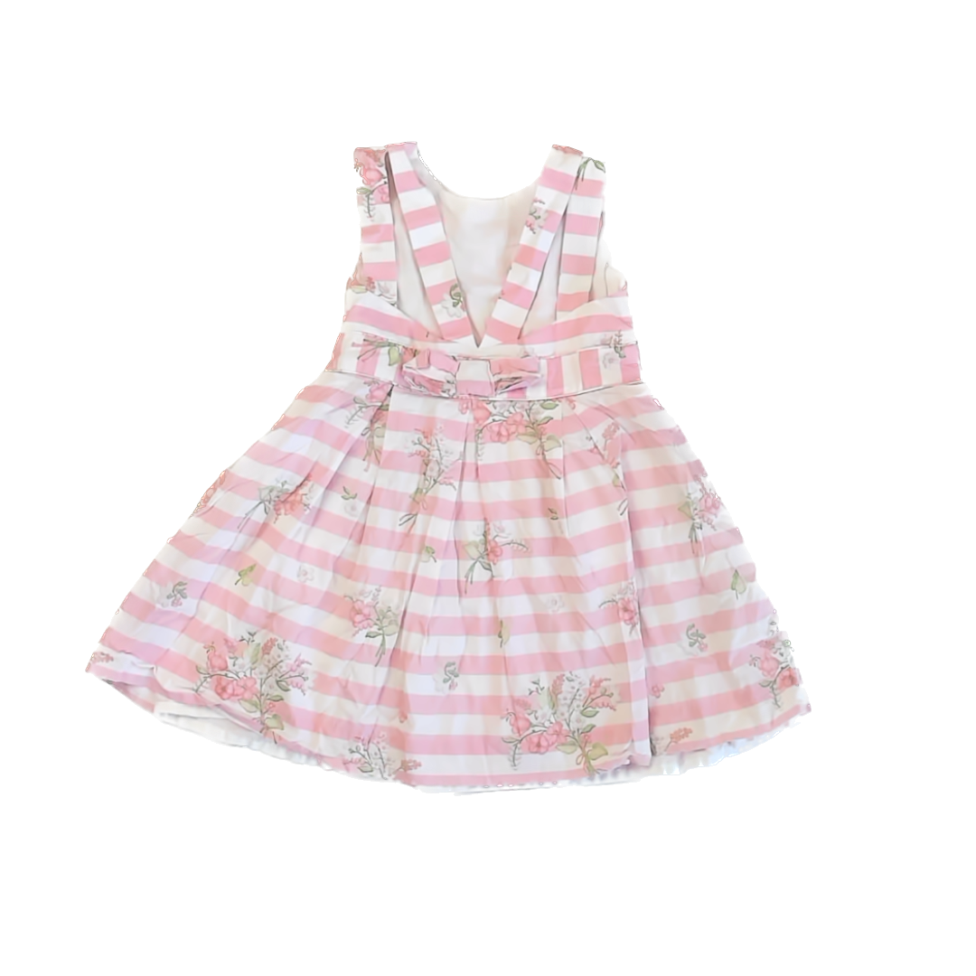 Mayoral Girls Pink | White floral Dress Size: 6 Years Pink | White floral