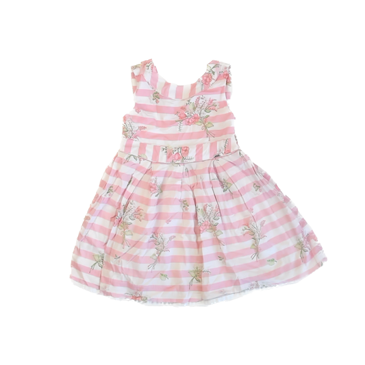 Mayoral Girls Pink | White floral Dress Size: 6 Years Pink | White floral