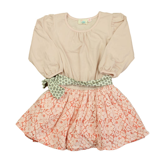 Elestory Girls Pink | White | Gray Dress Size: 2T Pink | White | Gray
