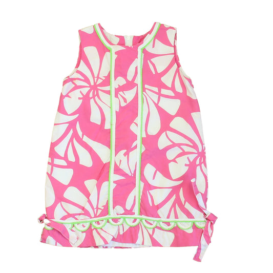 Lilly Pulitzer Girls Pink White | Green Dress Size: 3T Pink White | Green