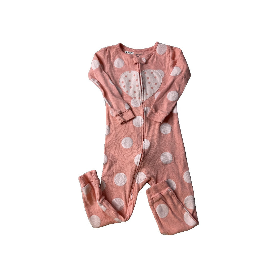 Carters Girls pink | White | Hearts Pajamas Size: 3T pink | White | Hearts