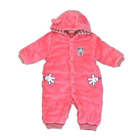 Cuties Girls Pink | White Minnie Bunting Size: 6-9 Months