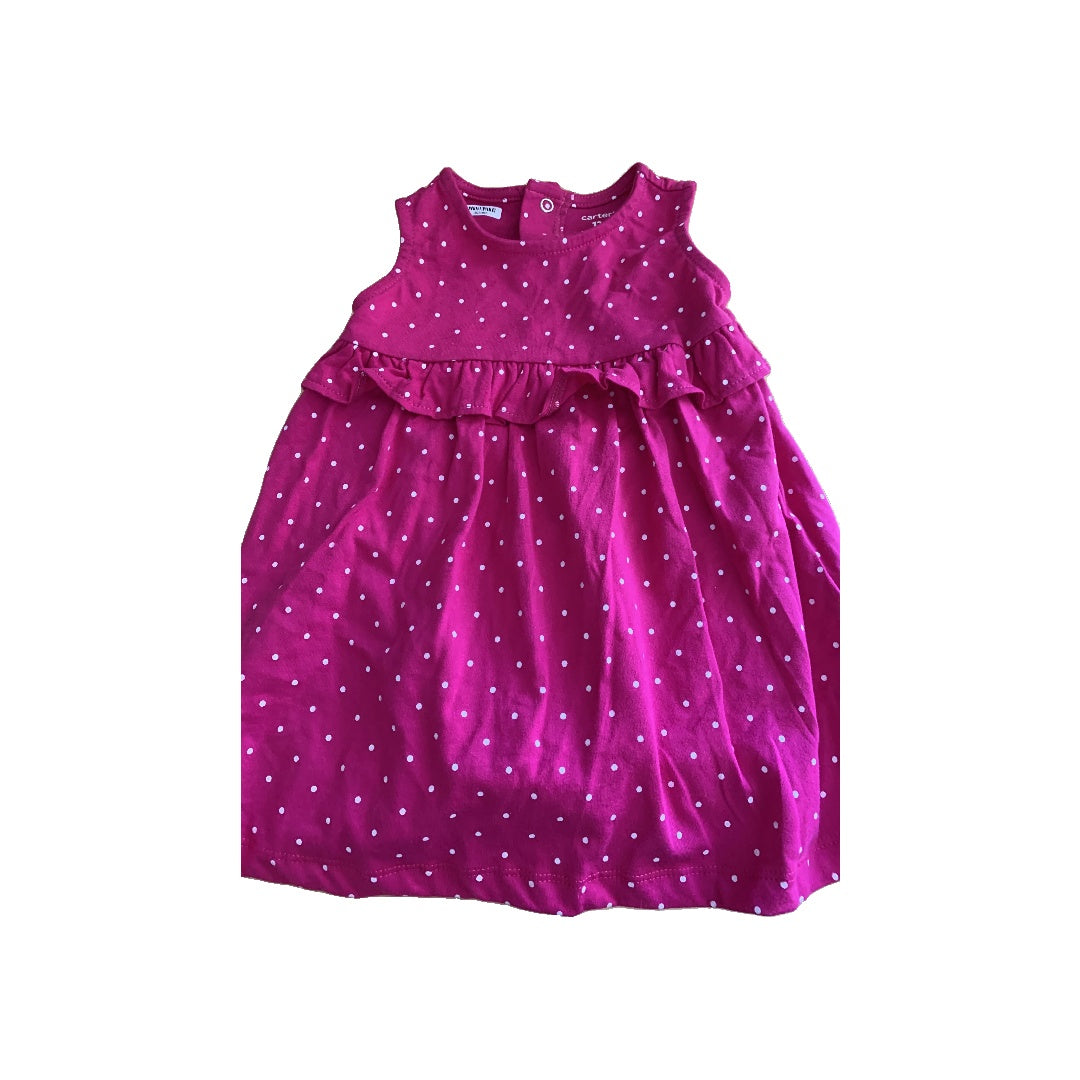 Carters Girls pink | White | polka dot Dress Size: 12M pink | White | polka dot