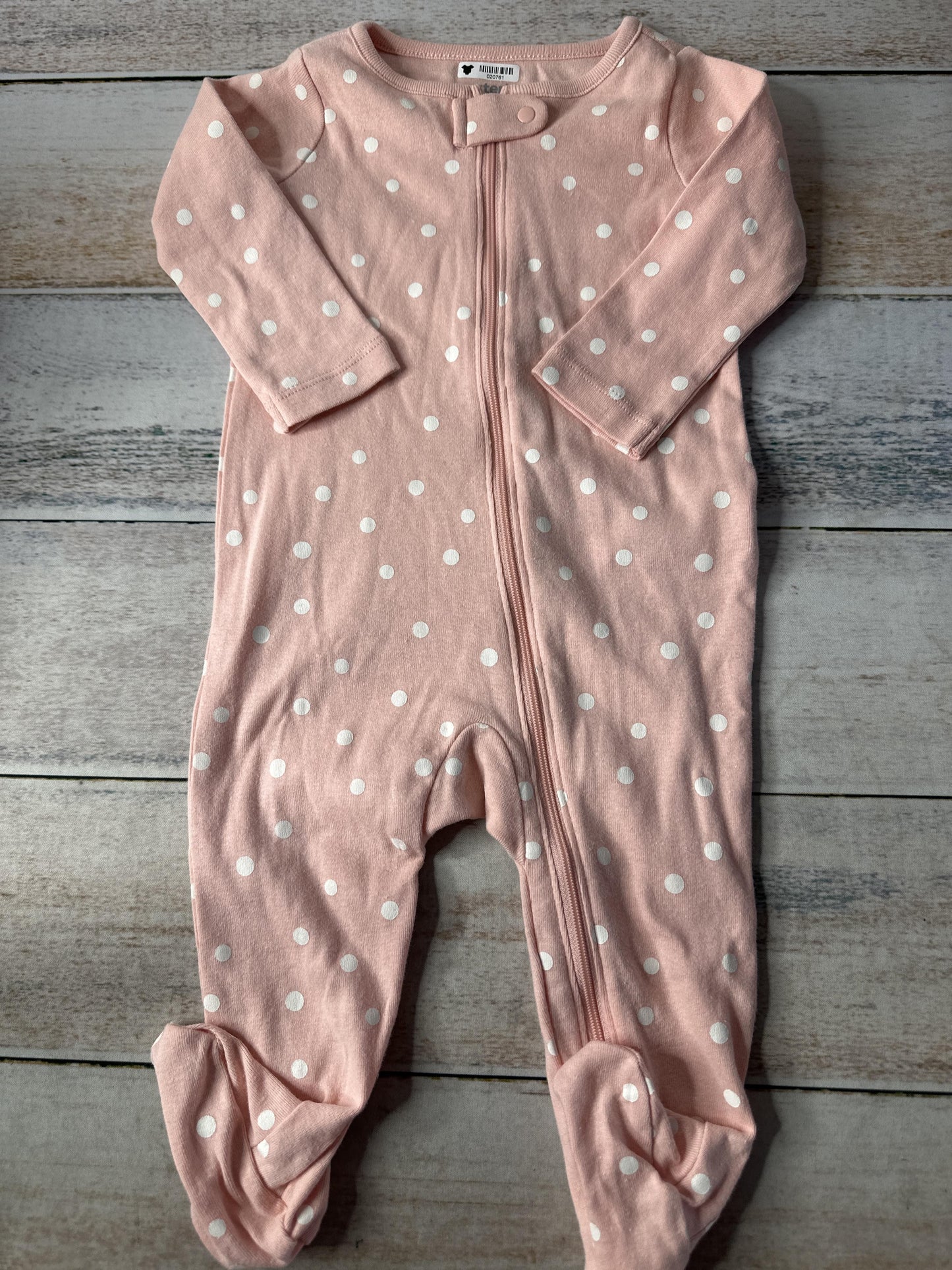 Carters Girls pink | White | polka dot Pajamas Size: 9 months pink | White | polka dot