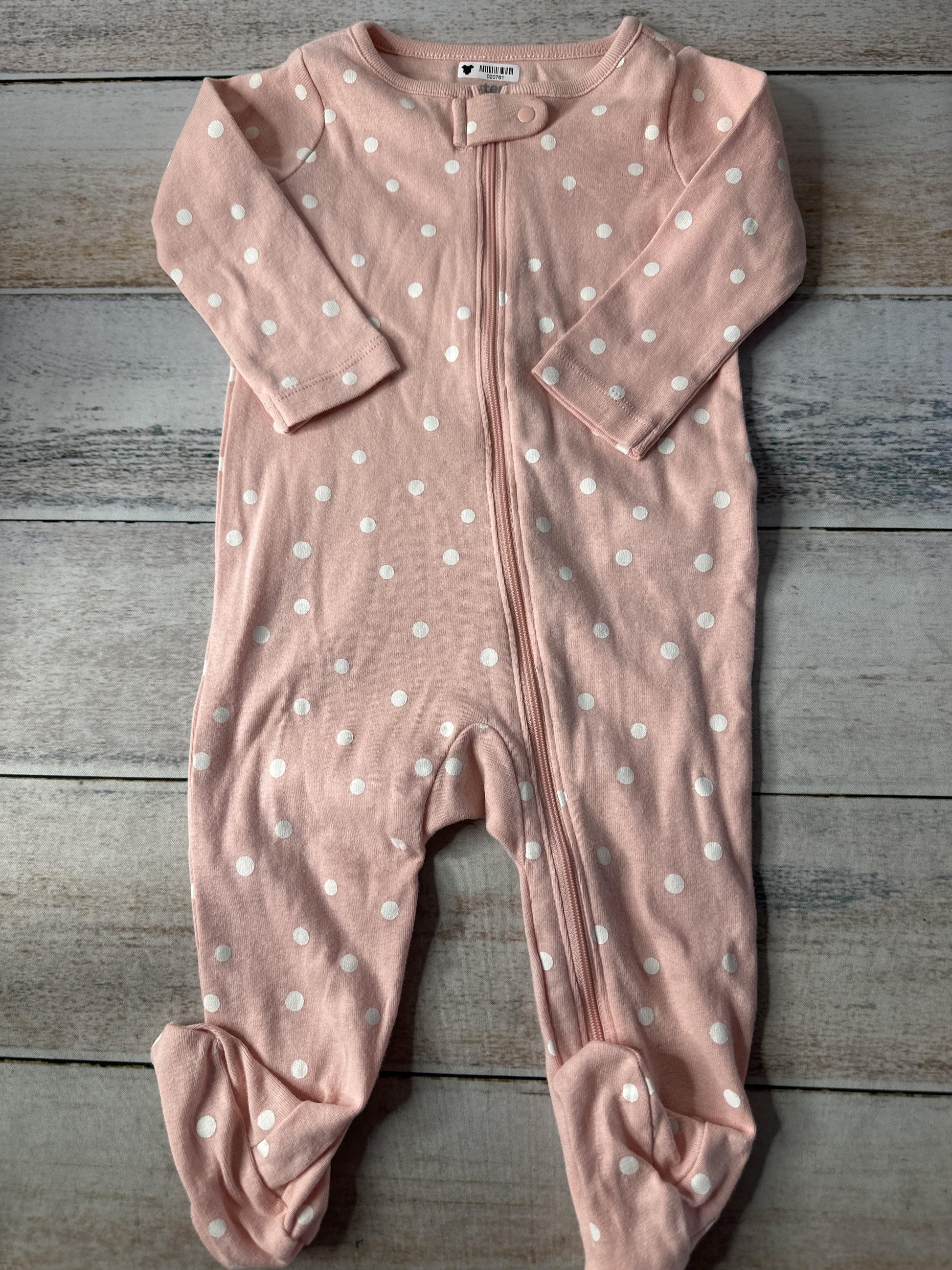 Carters Girls pink | White | polka dot Pajamas Size: 9 months pink | White | polka dot