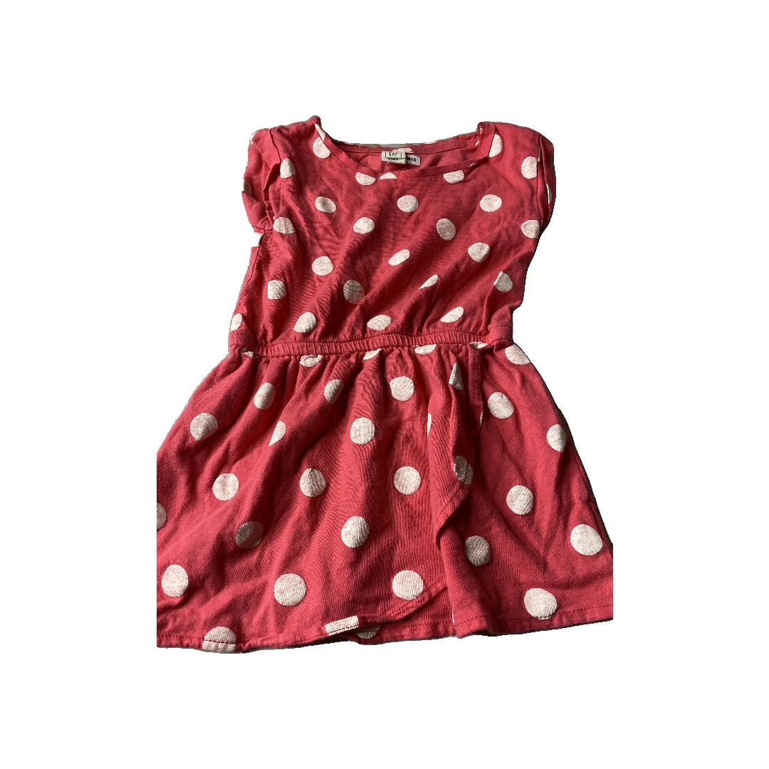 Gap Girls pink | White | polka dot Dress Size: 3T pink | White | polka dot
