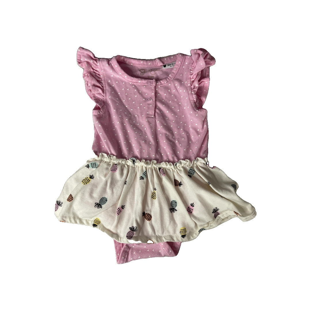 Jessica Simpson Girls pink | White | polka dot Onesie Size: 6-9 months pink | White | polka dot