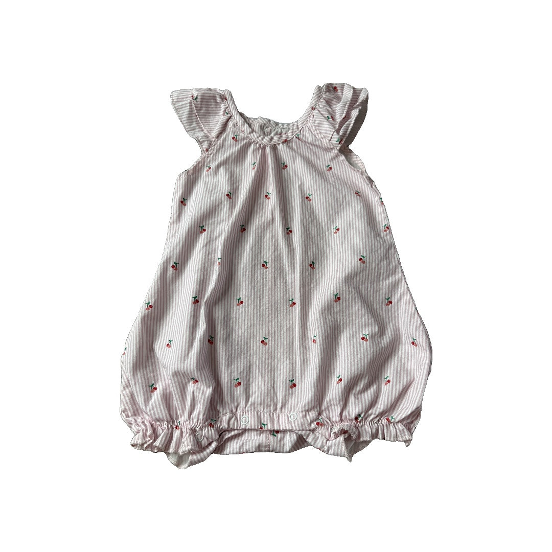 Girls pink | White | Stripe | Fruit Romper Size: 12 months pink | White | Stripe | Fruit