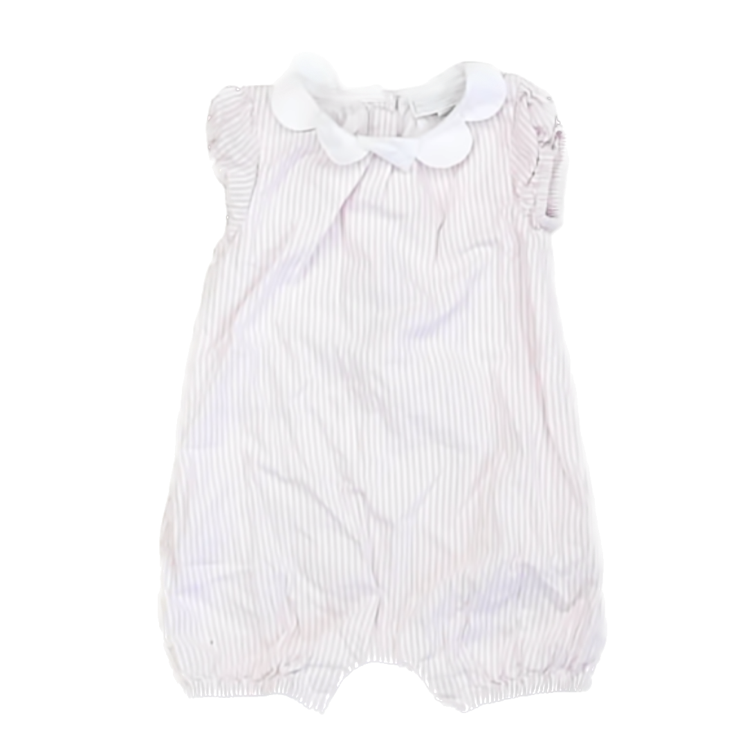 The Little White Company Girls Pink | White Stripe Onesie Size: 3-6 Months Pink | White Stripe