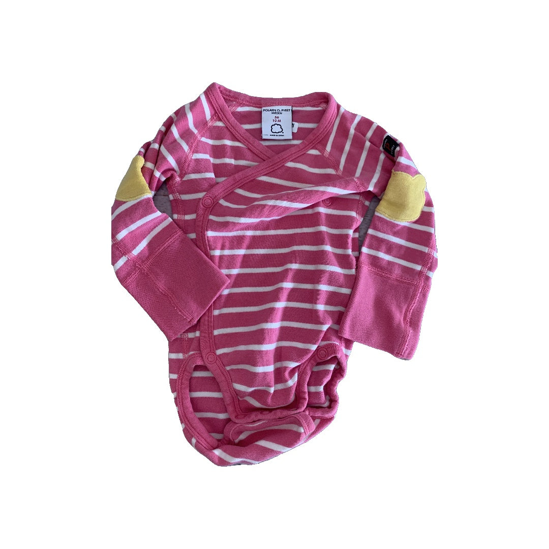 Polaran Girls pink | White | Stripe Onesie Size: Newborn pink | White | Stripe