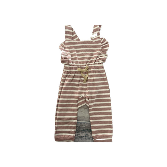 Baby Panache Girls pink | White | Stripe Overalls Size: 6-12 months pink | White | Stripe