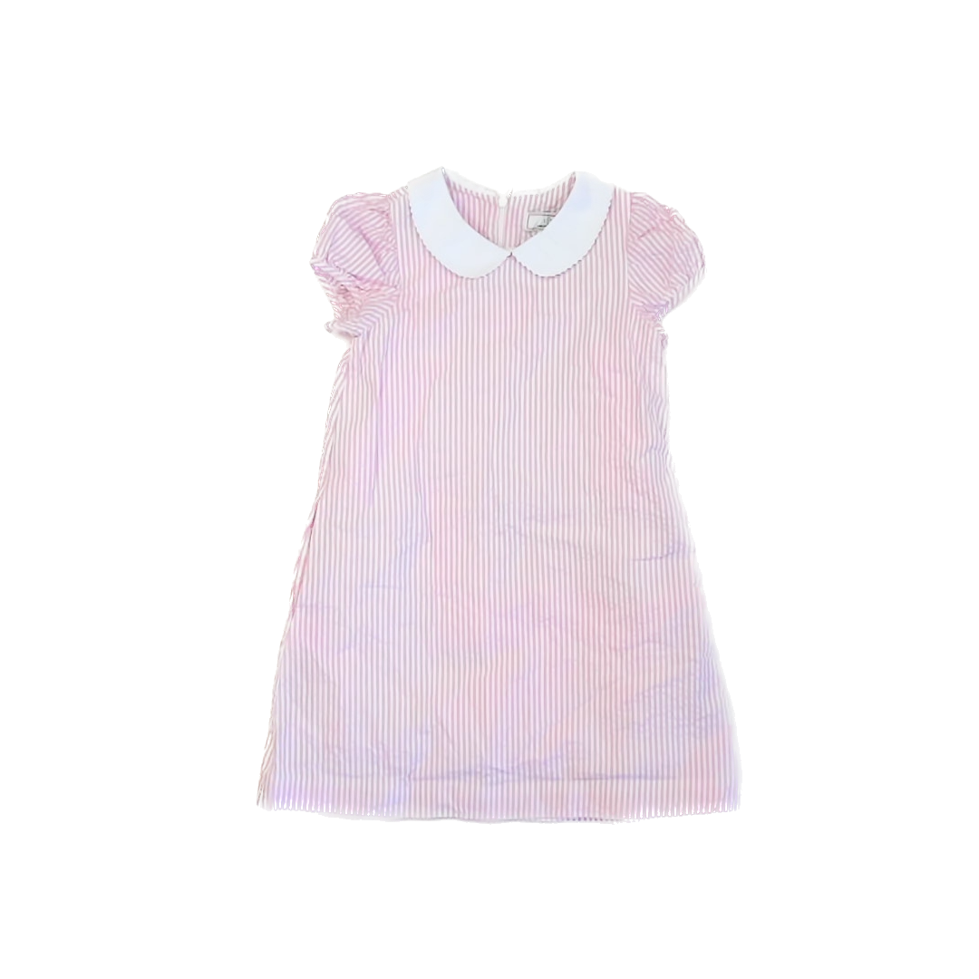 CPC Childrenswear Girls Pink & White Stripe Dress Size: 8 Years Pink & White Stripe