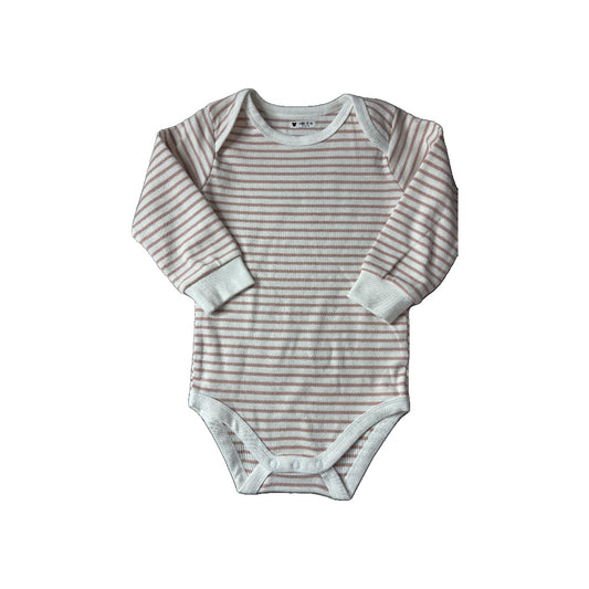 Little Organic co Girls pink | White | Stripe Onesie Size: 18-24 months pink | White | Stripe