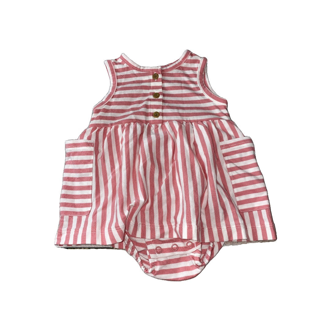 Carters Girls pink | White | Stripe Romper Size: 3 months pink | White | Stripe
