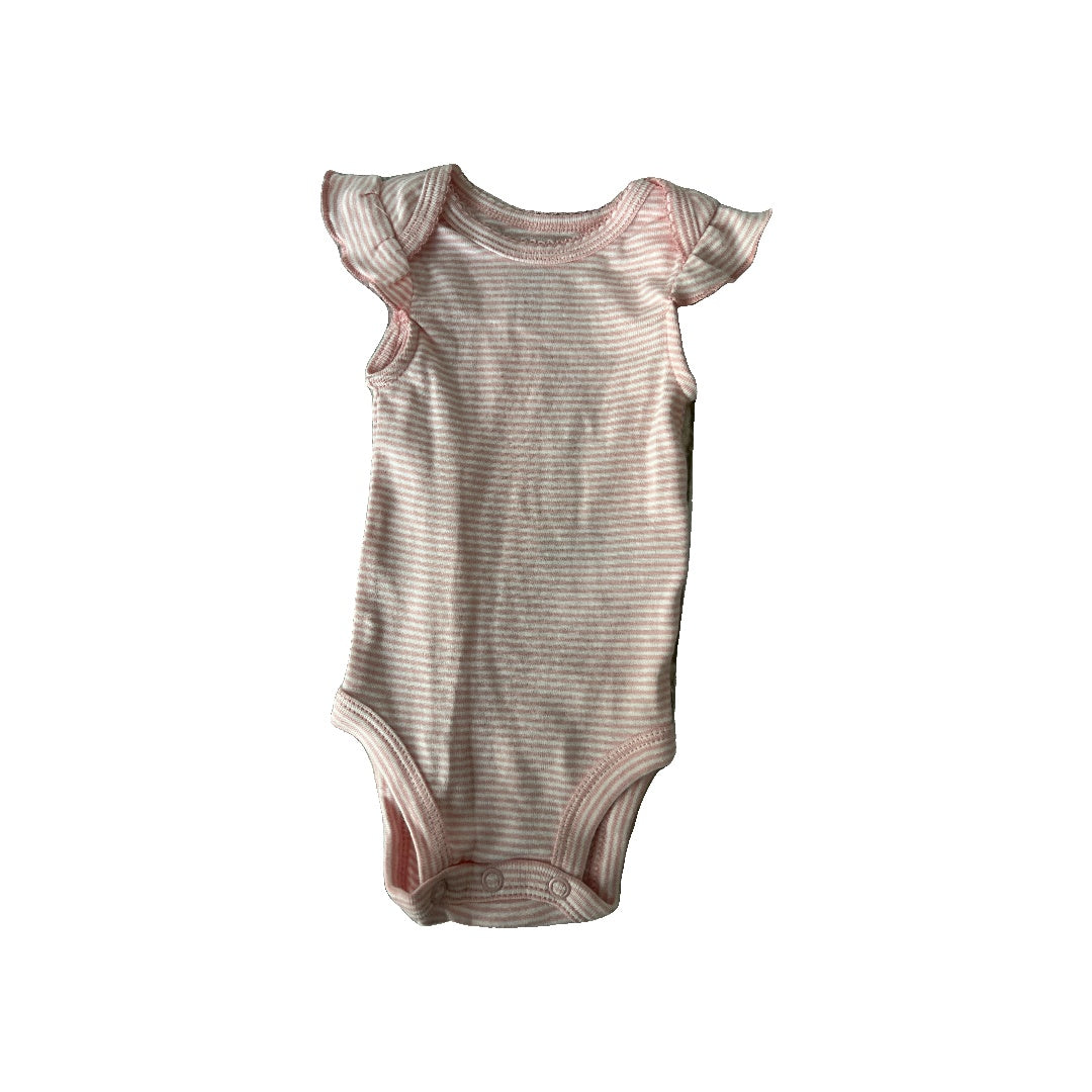 Just Born Girls pink | White | Stripe Onesie Size: Newborn pink | White | Stripe