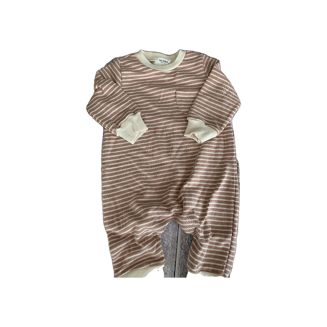 My Bebe Girls pink | White | Stripe Long Sleeve Outfit Size: 12M pink | White | Stripe