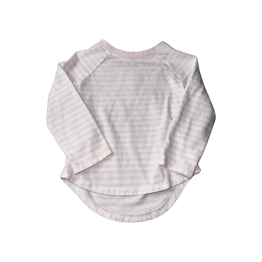 Cat & Jack Girls pink | White | Stripe Long Sleeve T-Shirt Size: 18 months pink | White | Stripe