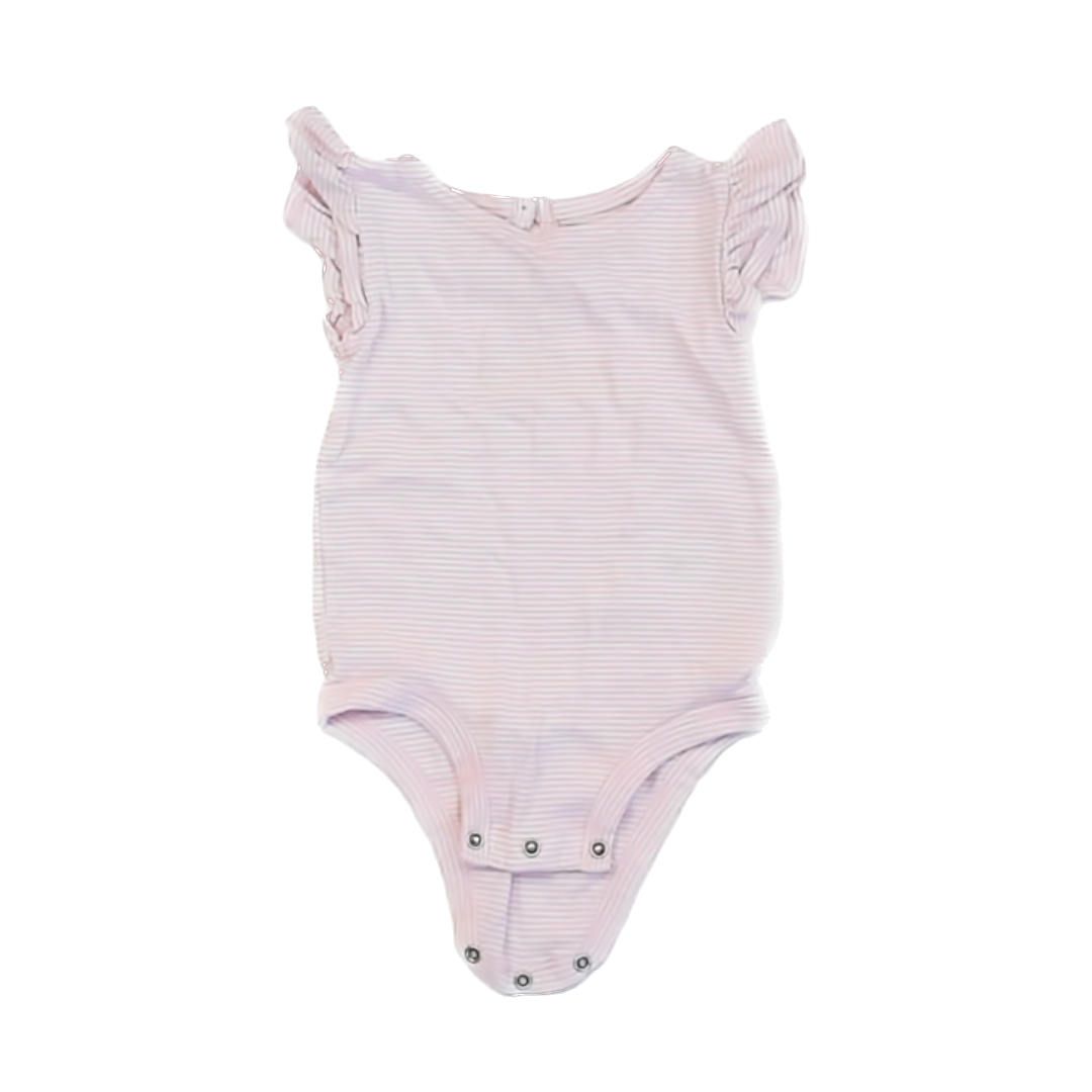 Carter's Girls Pink | White Stripe Onesie Size: 18 Months Pink | White Stripe