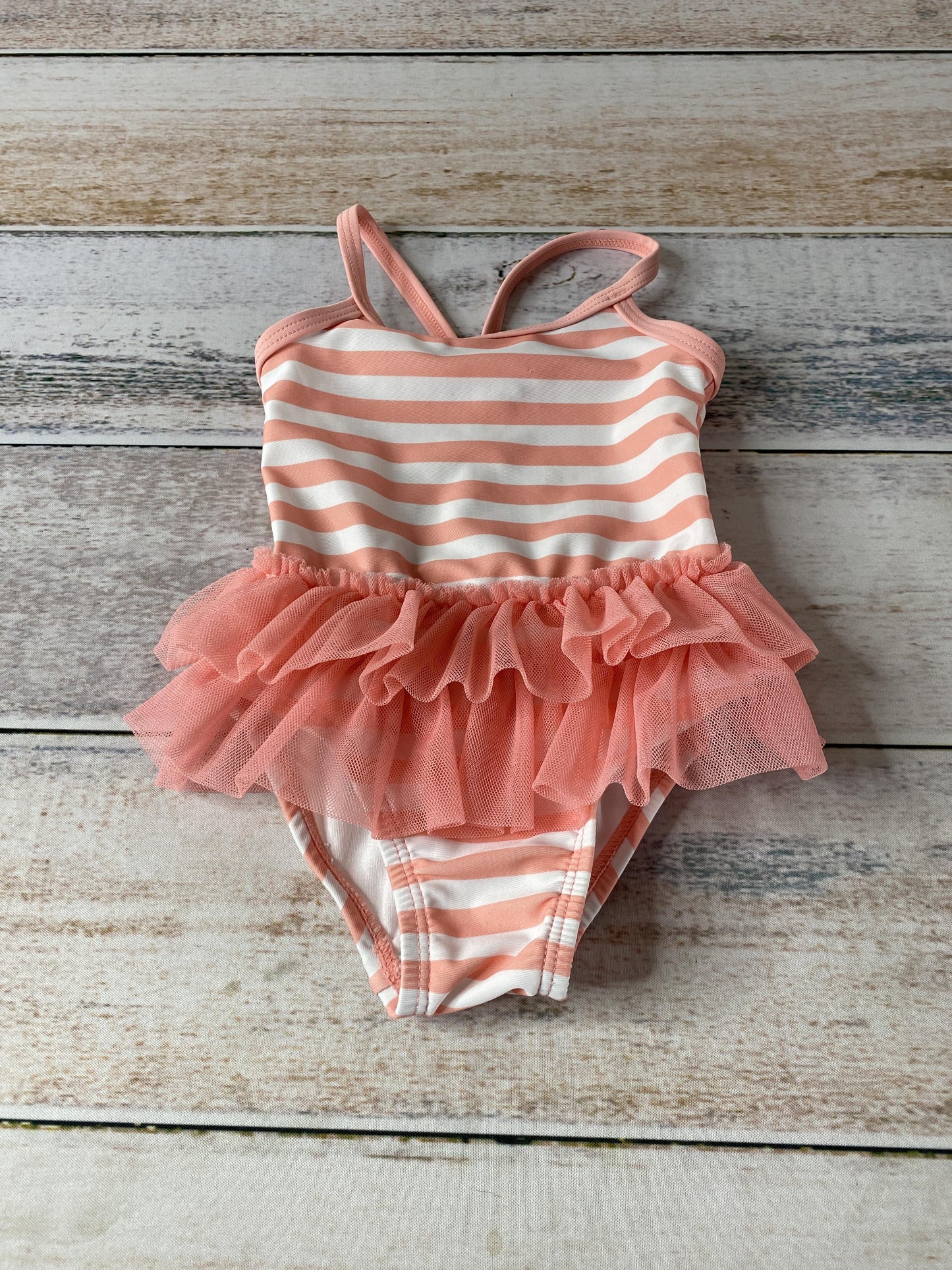 Girls pink | White | Striped Swimwear Size: 6-9 months pink | White | Striped
