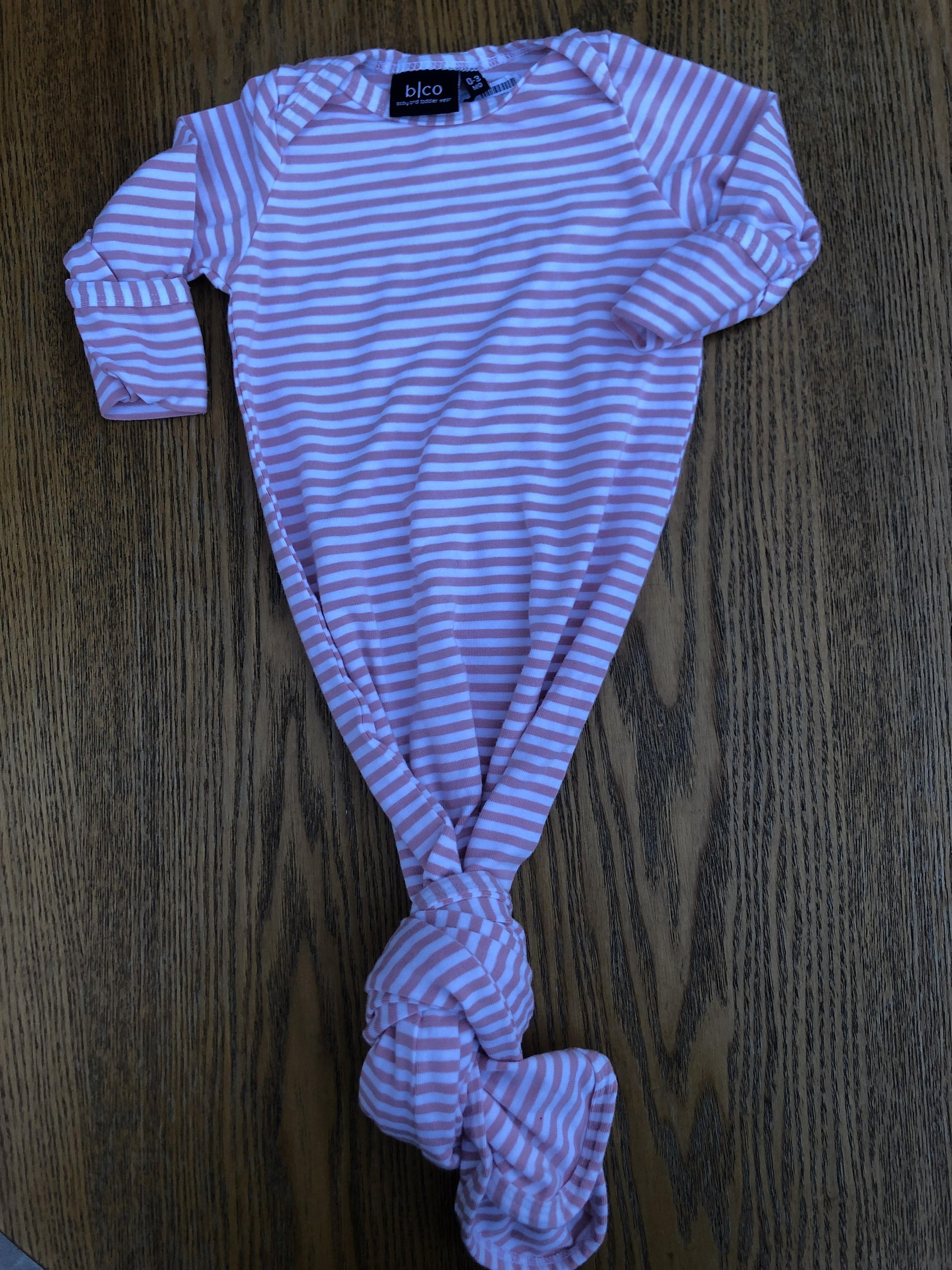 BabySprouts co Girls pink | White | Striped Sleepsack Size: 0-3 months pink | White | Striped