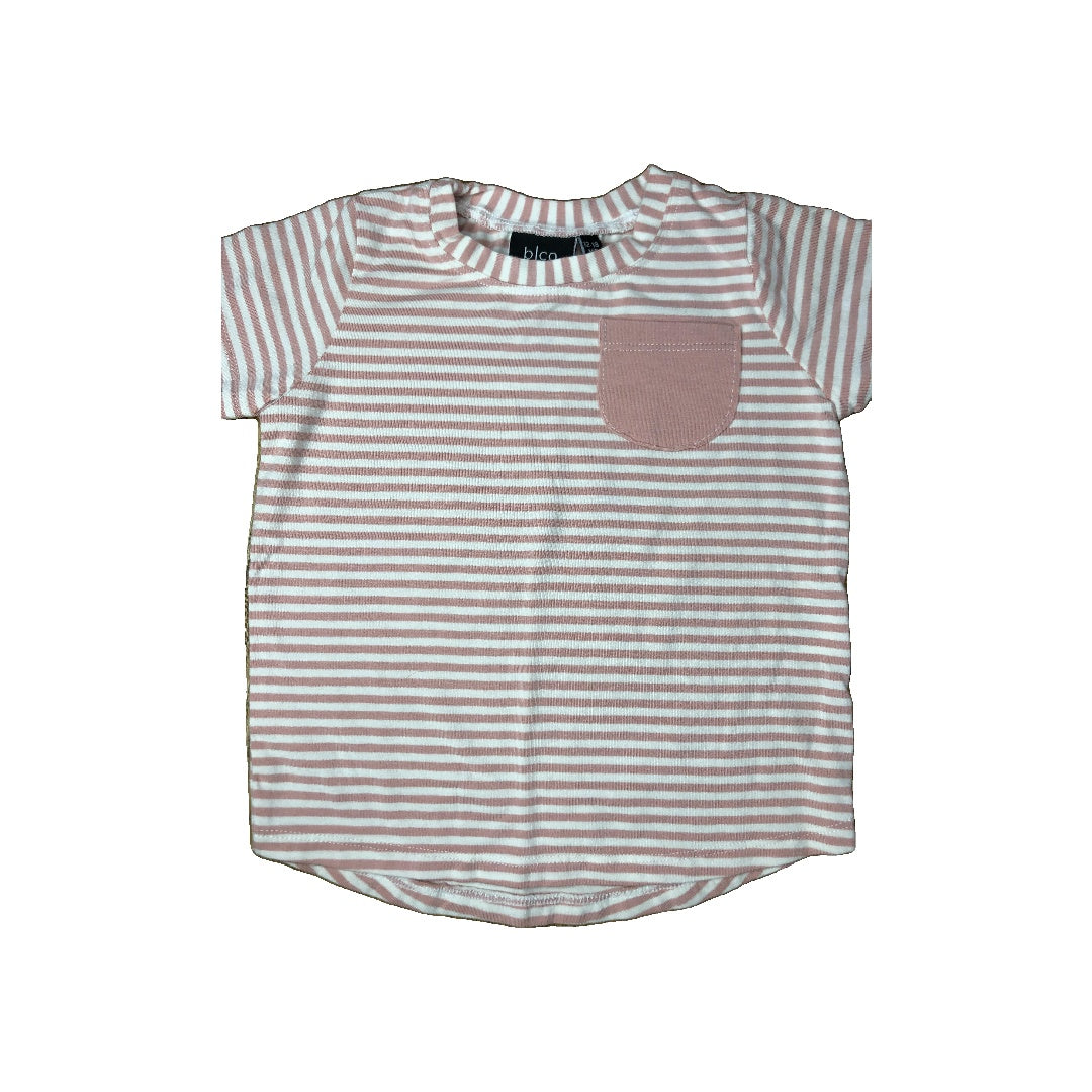 BabySprouts co Girls pink | White | Striped T-Shirt Size: 12-18 months pink | White | Striped