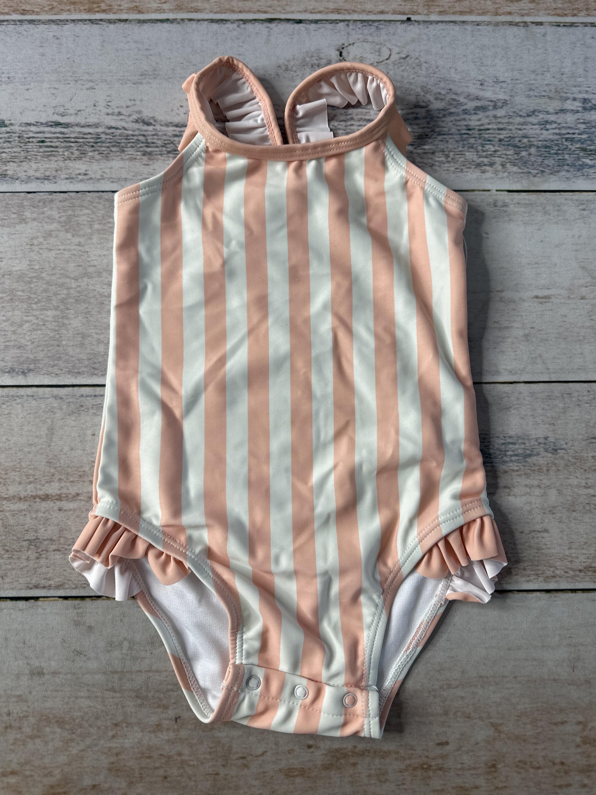 Rockets of Awesome Girls pink | White | Striped Swimwear Size: 6-12 months pink | White | Striped