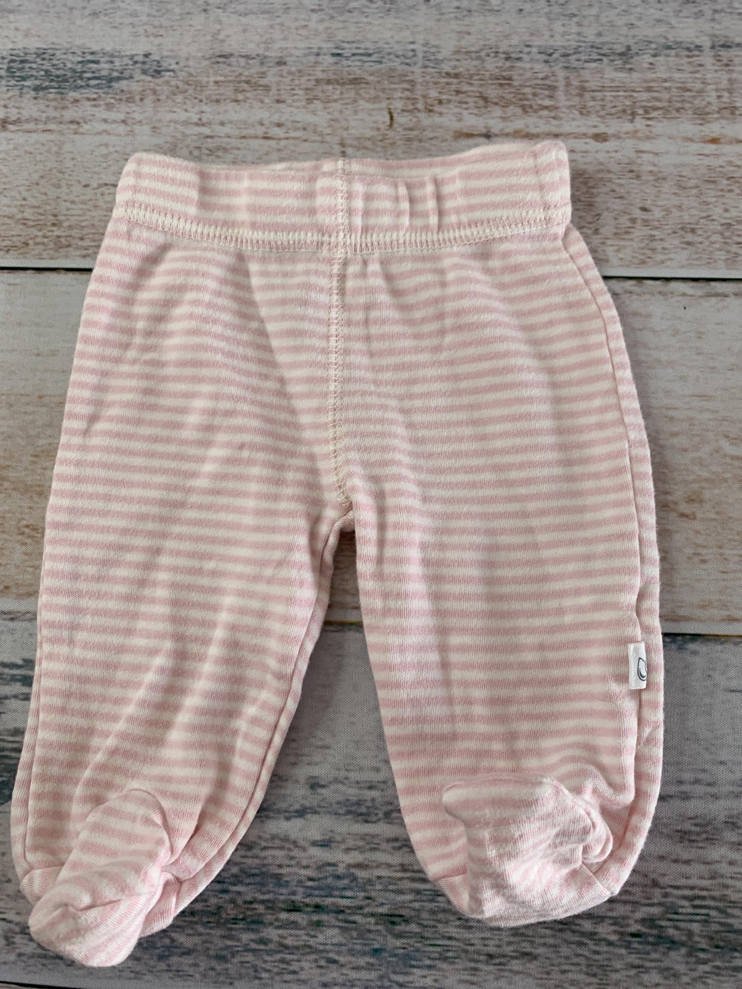 Oliver & Rain Girls pink | White | Striped Pants Size: Newborn pink | White | Striped