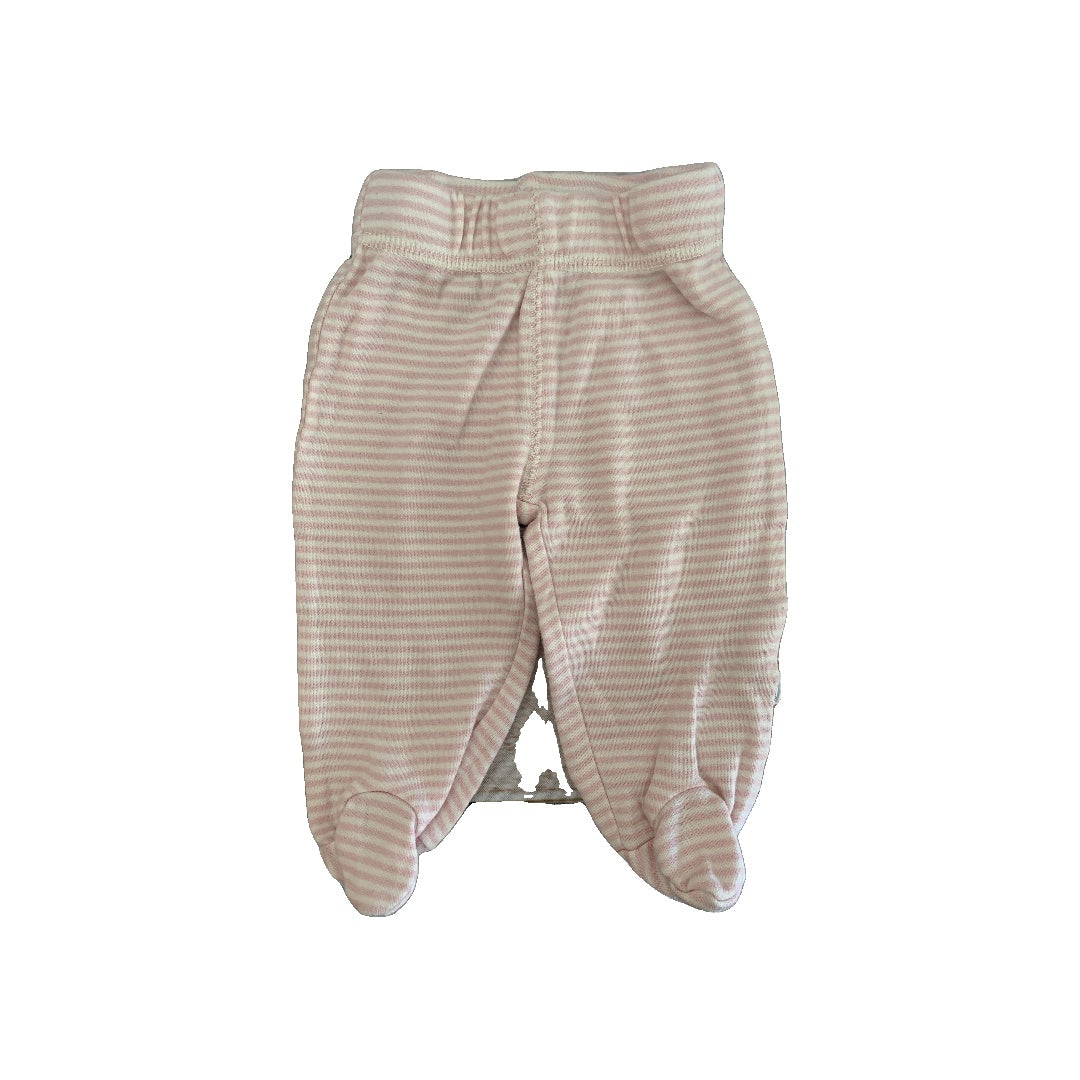 Oliver & Rain Girls pink | White | Striped Pants Size: 3 months pink | White | Striped