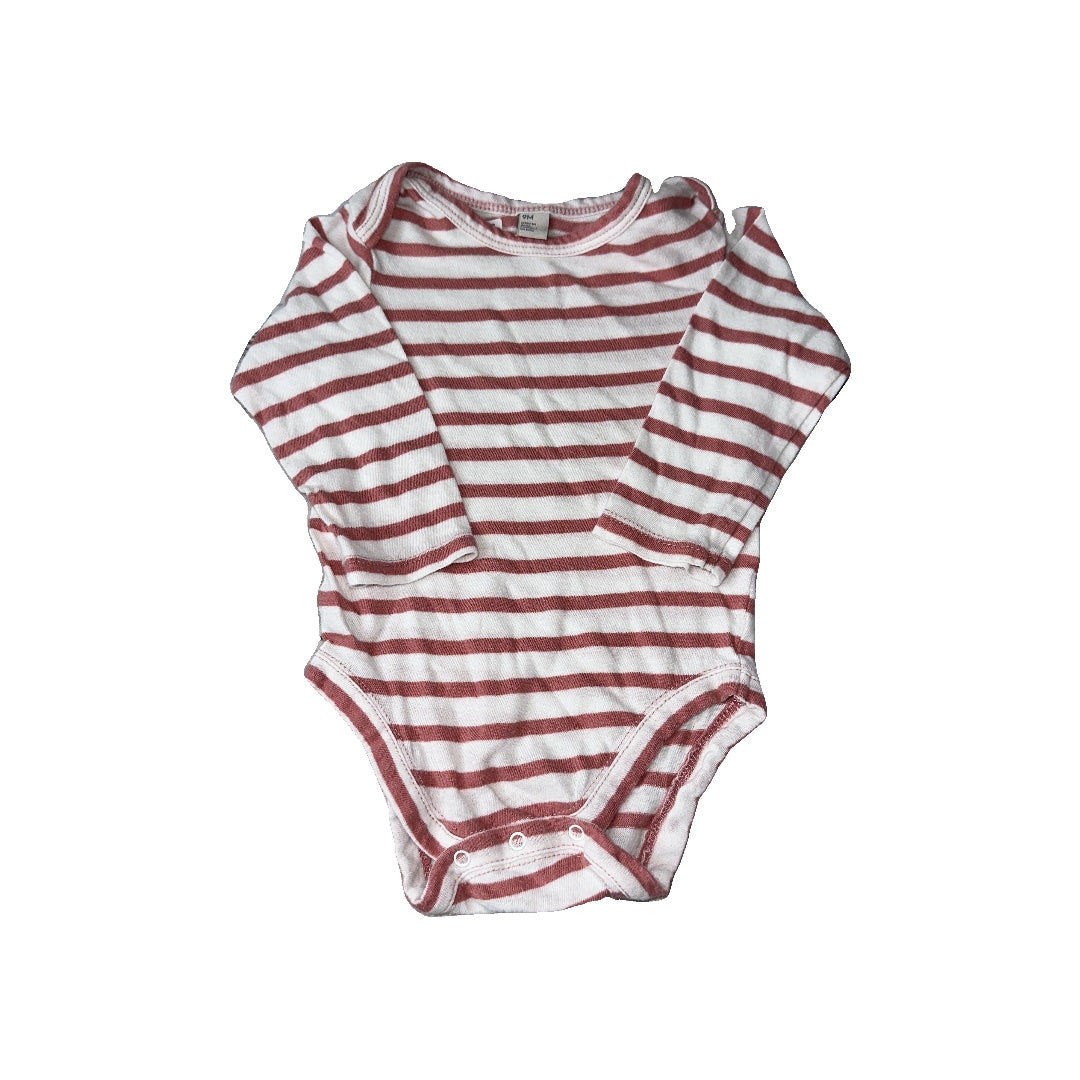 Nordstrom Girls pink | White | Striped Onesie Size: 9 months pink | White | Striped