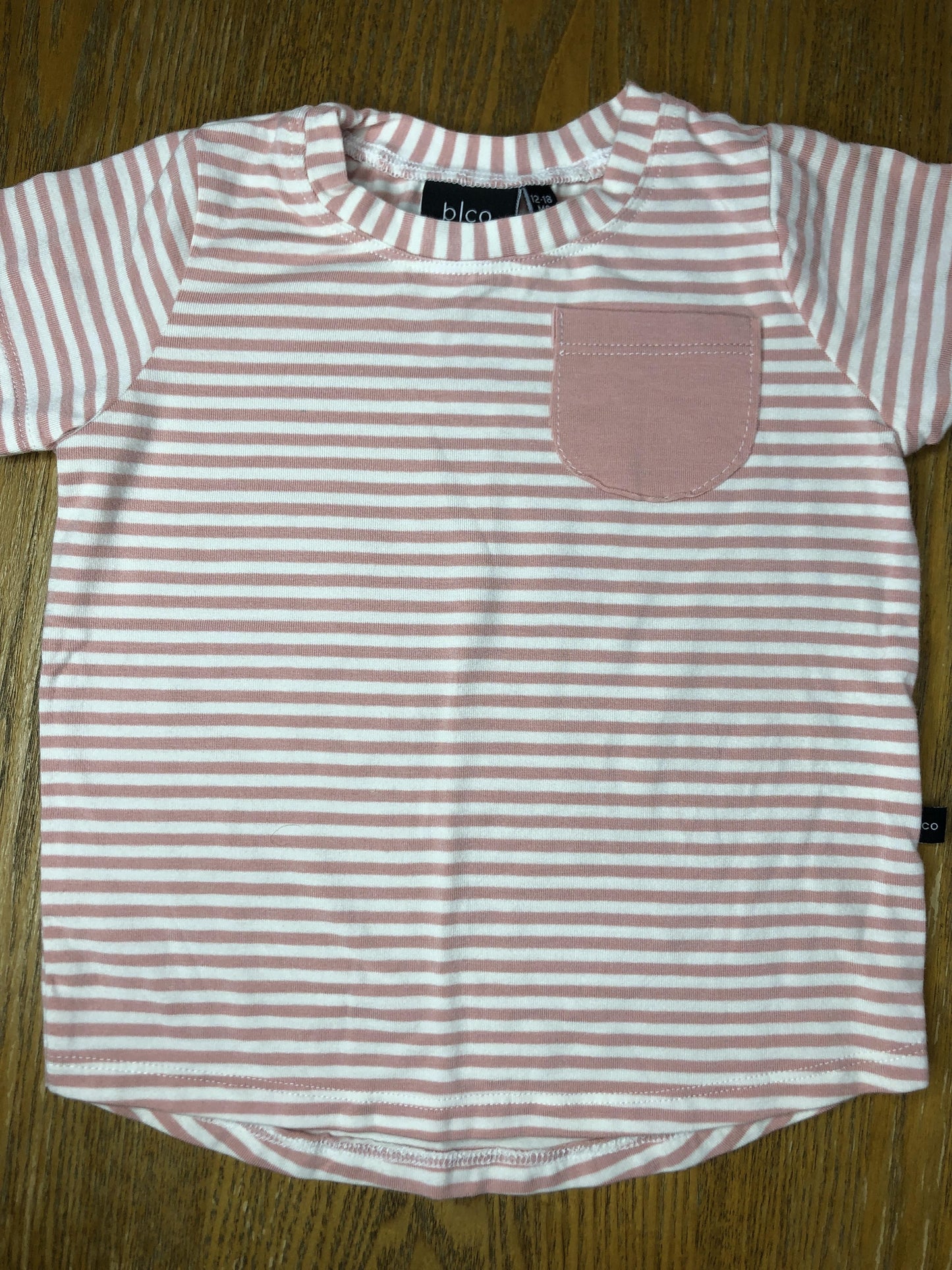 BabySprouts co Girls pink | White | Striped T-Shirt Size: 12-18 months pink | White | Striped