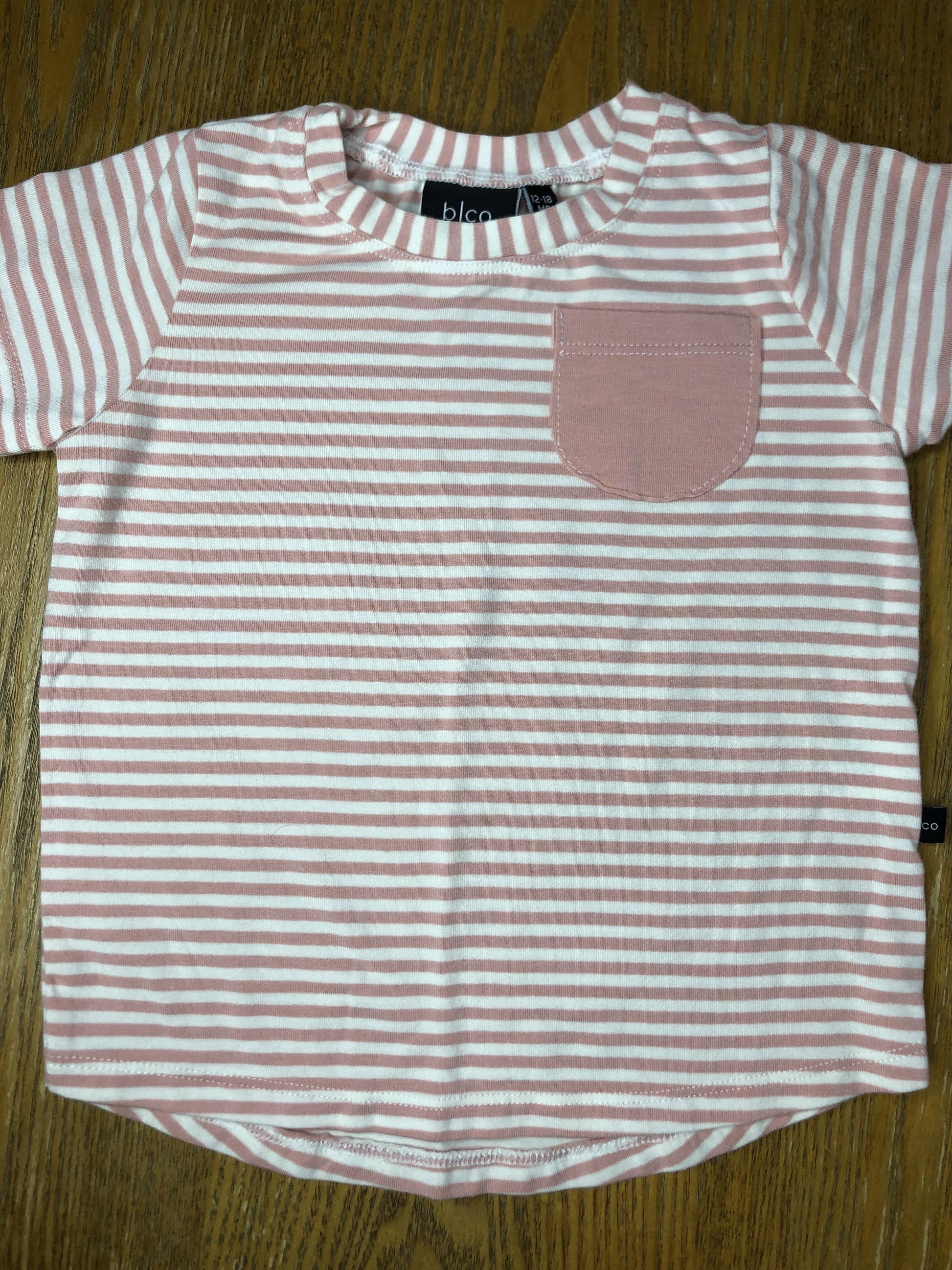 BabySprouts co Girls pink | White | Striped T-Shirt Size: 12-18 months pink | White | Striped