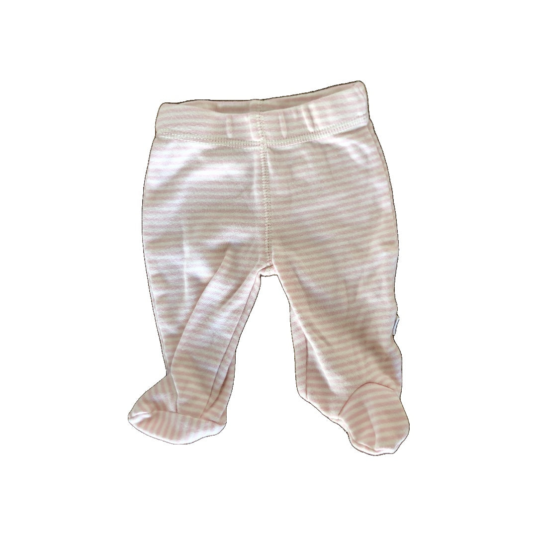 Oliver & Rain Girls pink | White | Striped Pants Size: Newborn pink | White | Striped