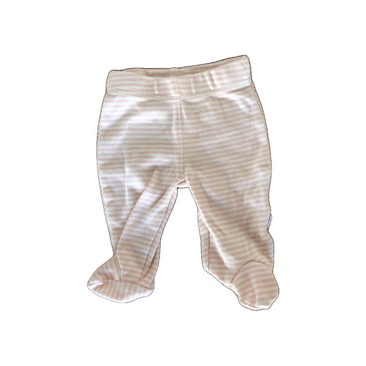 Oliver & Rain Girls pink | White | Striped Pants Size: Newborn pink | White | Striped