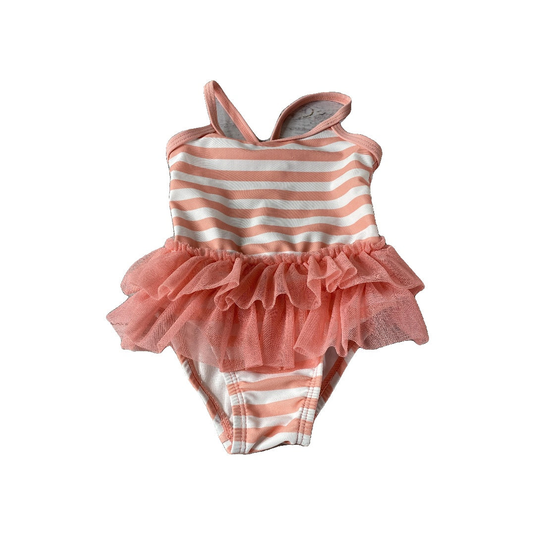 Girls pink | White | Striped Swimwear Size: 6-9 months pink | White | Striped